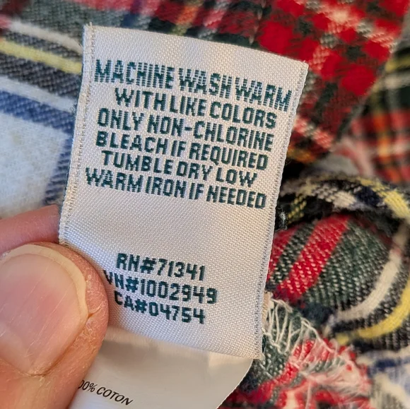 L.L. Bean Women's Scotch Plaid Flannel Christmas Pajamas Set Two Piece XL Tall - Picture 8 of 8